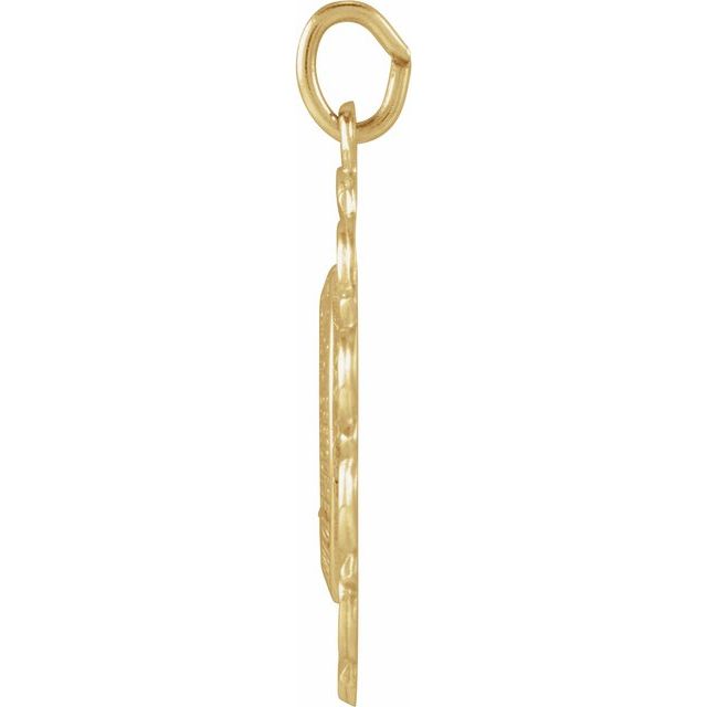 14k Yellow 22x16 Mm Oval Miraculous Medal