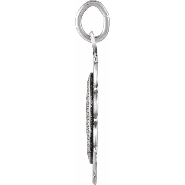 Sterling Silver 22x16 mm Oval Miraculous Medal