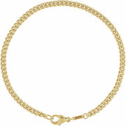 14K Yellow 3.4 mm Curb 8' Chain