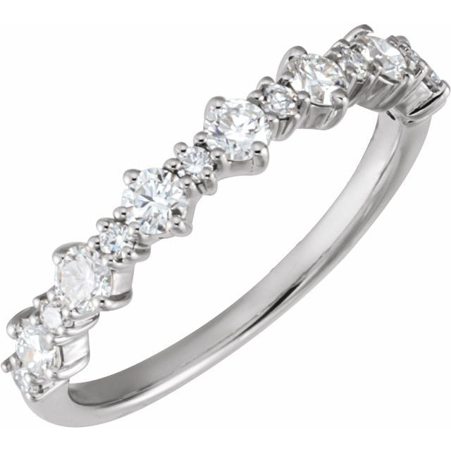 14K White 5/8 CTW Lab-Grown Diamond Matching Band