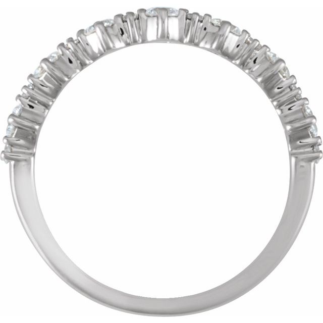 14K White 5/8 CTW Lab-Grown Diamond Matching Band