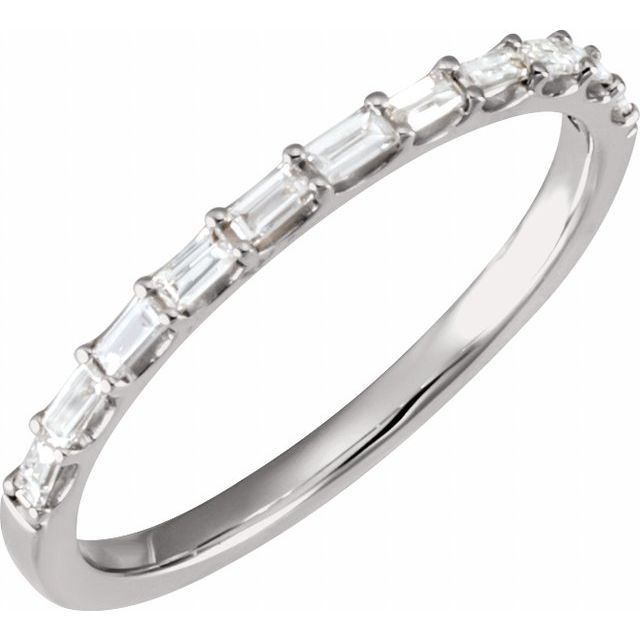 14K White 1/4 CTW Lab-Grown Diamond Matching Band