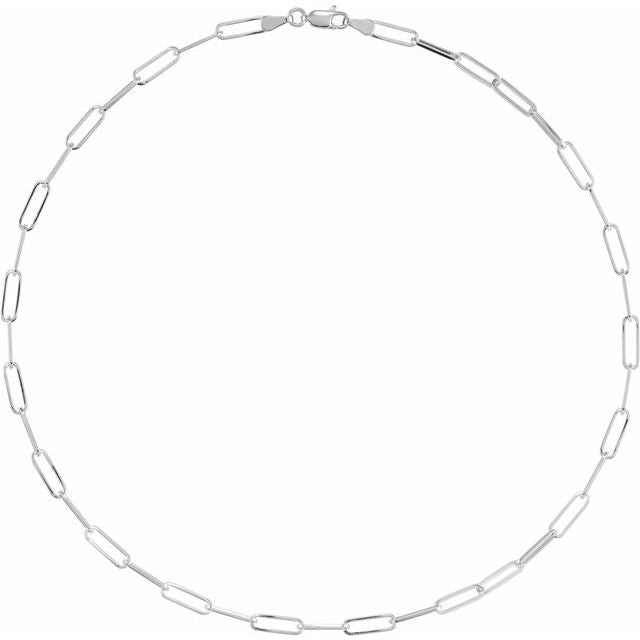 Sterling Silver 3.85 mm Paperclip-Style 16' Chain