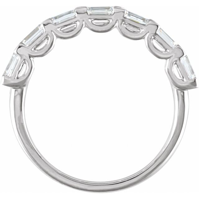 14k White 1 3/8 Ctw Lab-grown Diamond Matching Band