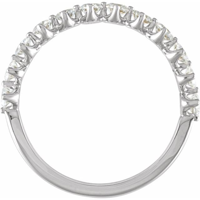 14k White 3/4 Ctw Lab-grown Diamond Matching Band