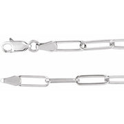 Sterling Silver 3.85 mm Paperclip-Style 7' Chain