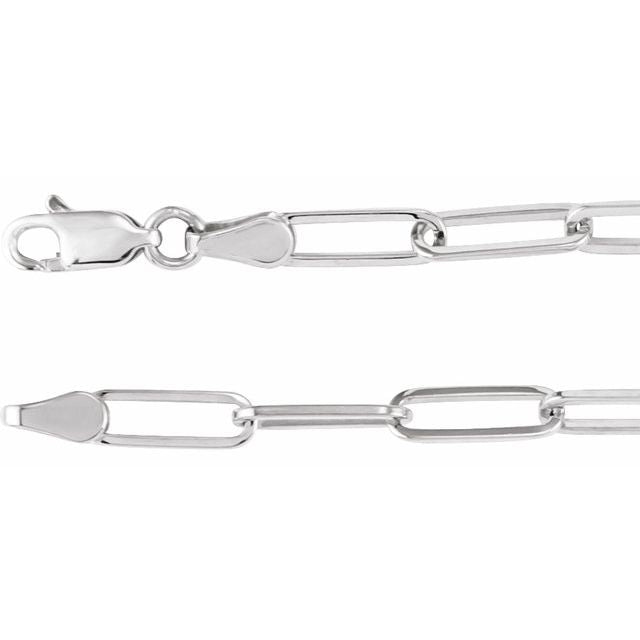 Sterling Silver 3.85 mm Paperclip-Style 7' Chain