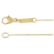 14K Yellow .8 mm Diamond-Cut Curb 7' Chain
