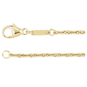 14K Yellow 1.5 mm Barleycorn 7' Chain