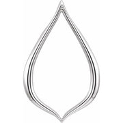 14K White Freeform Pendant