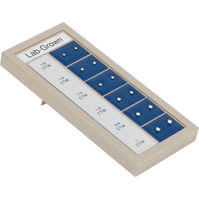 14k White 1/5-1 Ctw Lab-grown Diamond  3-prong Stud Selling System