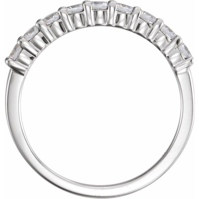 14k White 1/2 Ctw Lab-grown Diamond Anniversary Band