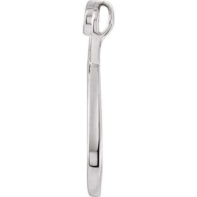 14K White Freeform Pendant