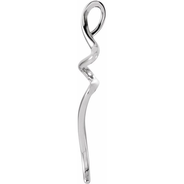 14K White Freeform Pendant