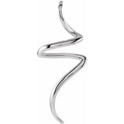 14K White Freeform Pendant