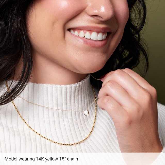 14k Yellow 3 Mm Hollow Bead 18' Chain