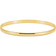 14K Yellow 4 mm Milgrain Edge Bangle 7 1/2' Bracelet
