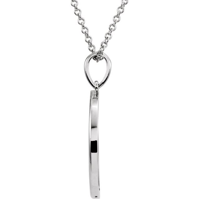 Sterling Silver 25.65x4.7 Mm Crescent Moon 16' Necklace