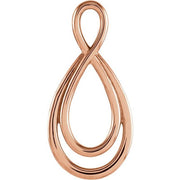 14K Rose 22x11 mm Infinity-Inspired Pendant