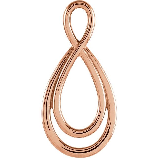 14K Rose 22x11 mm Infinity-Inspired Pendant