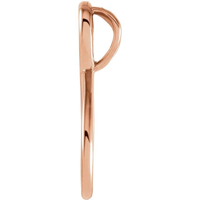 14K Rose Freeform Pendant