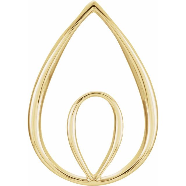 14K Yellow Freeform Pendant