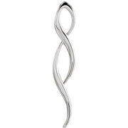 14K White Freeform Pendant