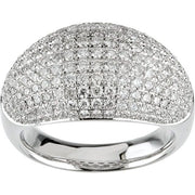 14K White 1 3/4 CTW Natural Diamond Ring
