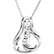 Sterling Silver 1 Child Mother's Embrace 16' Necklace