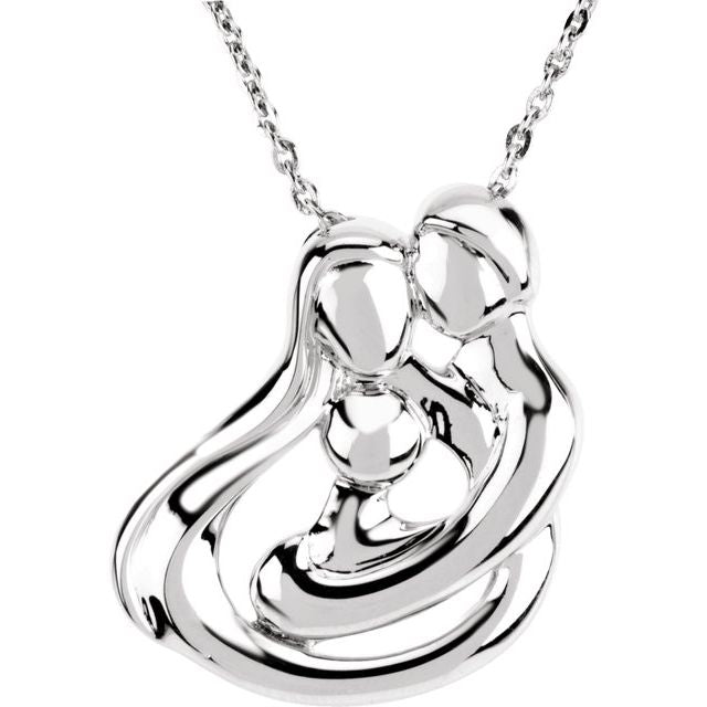 Sterling Silver 1 Child Family 18' Necklace