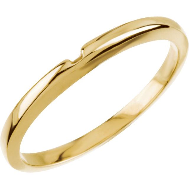 14K Yellow #12 Matching Band with One-Notch