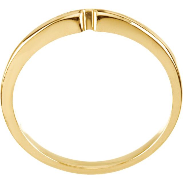14k Yellow #3 Matching Band With One-notch