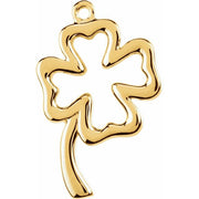 14k Yellow Four-leaf Clover Dangle