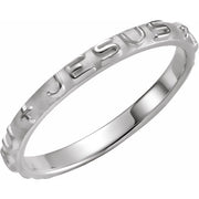 Sterling Silver Jesus I Trust in You Prayer Ring Size 7
