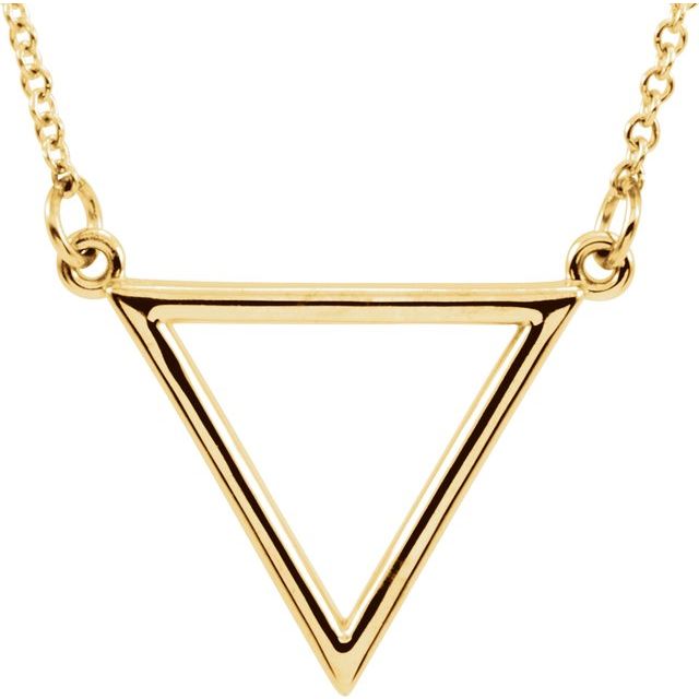 14K Yellow Triangle 16' Necklace