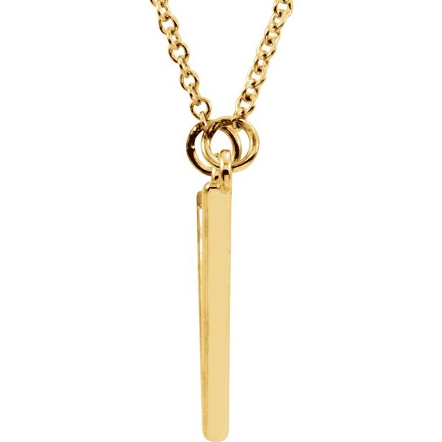 14K Yellow Triangle 16' Necklace
