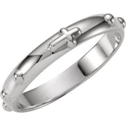 Sterling Silver 3.2 Mm Rosary Ring Size 10