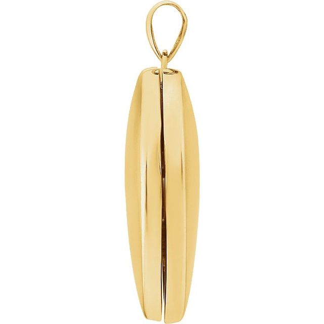 14K Yellow Engravable Heart Locket