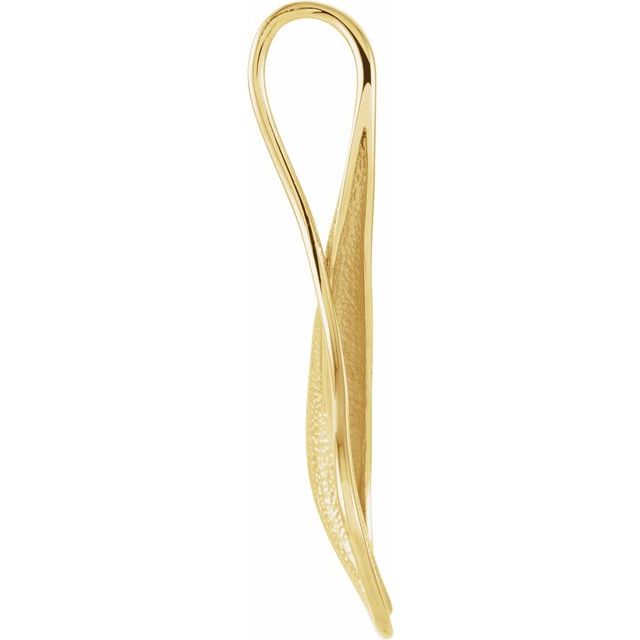 14K Yellow Teardrop Pendant