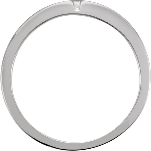 14K White #3 Matching Band with One-Notch