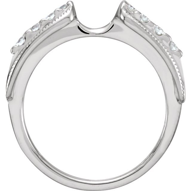 14K White 1/4 CTW Natural Diamond Enhancer Ring