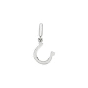14k White Horseshoe Charm