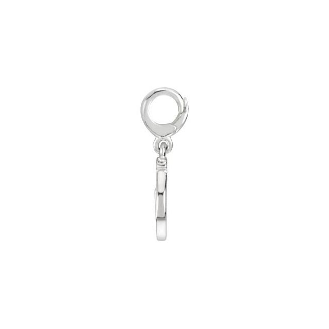 14k White Horseshoe Charm