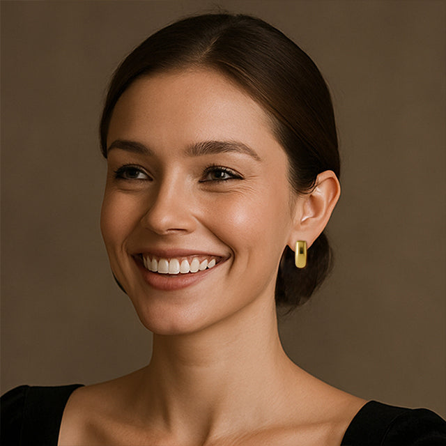 14K Yellow Electroform 20 mm Hoop Earrings