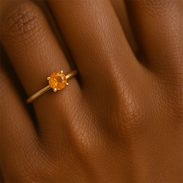 14K Yellow Natural Citrine Ring