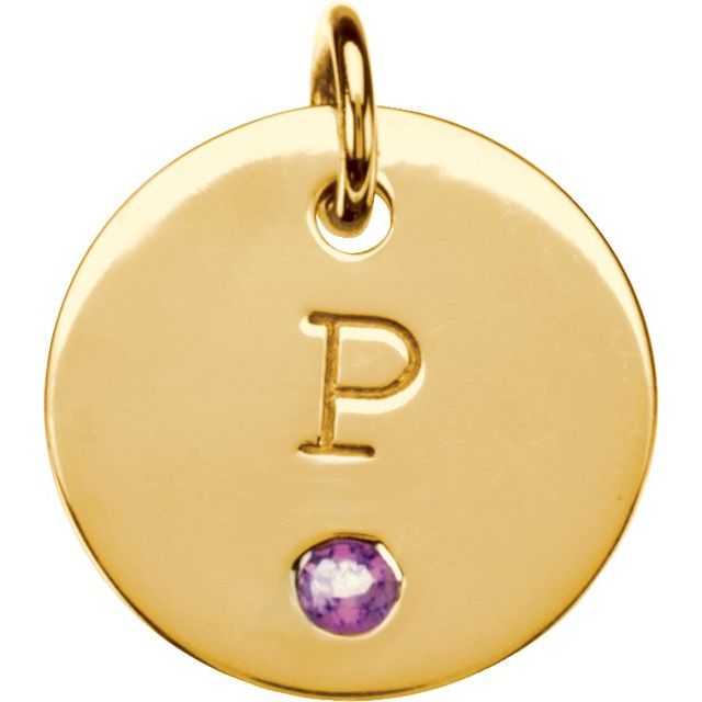18k Yellow Vermeil Posh Mommy® Engravable Mini Pendant Mounting
