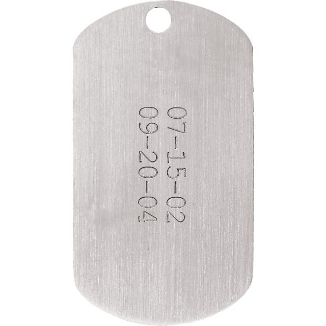 14K White Posh Mommy® Engravable Daddy Dog Tag
