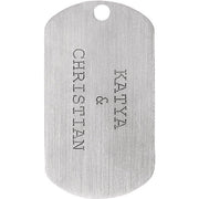 14K White Posh Mommy® Engravable Daddy Dog Tag