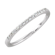 14k White 1/8 Ctw Natural Diamond Anniversary Band