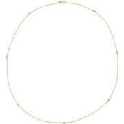 14K Yellow 1/3 CTW Natural Diamond 7-Station 24' Necklace